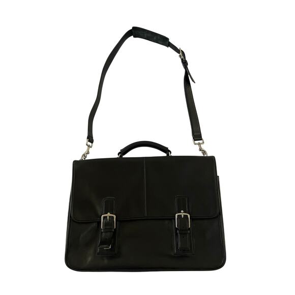 Vintage COACH Portfolio Thompson Briefcase at Tasha Black Leather Style FO60455 - Picture 1 of 16